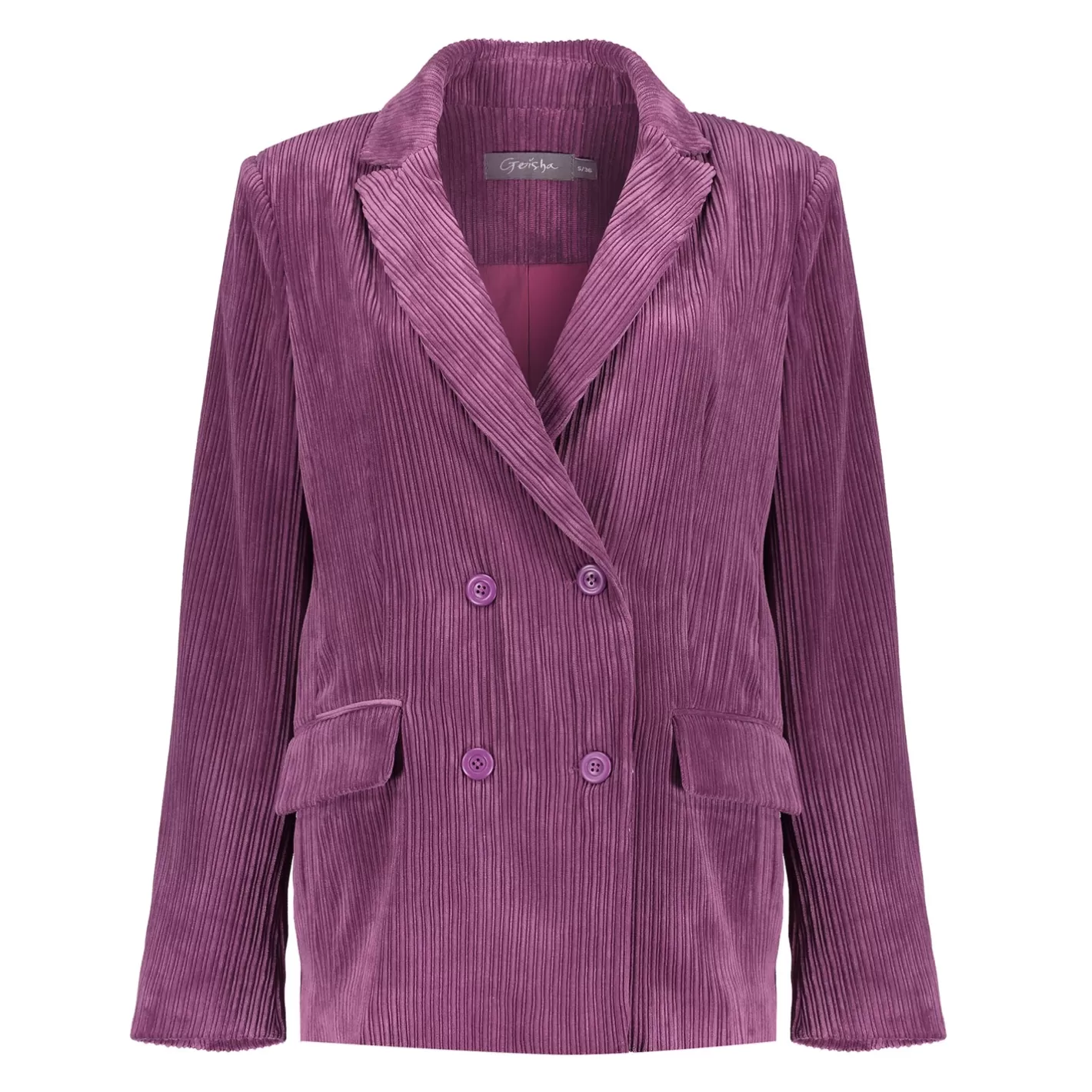 Geisha Fashion Jasjes & Blazers*Geisha Dames Ribfluwelen Blazer 45518-10