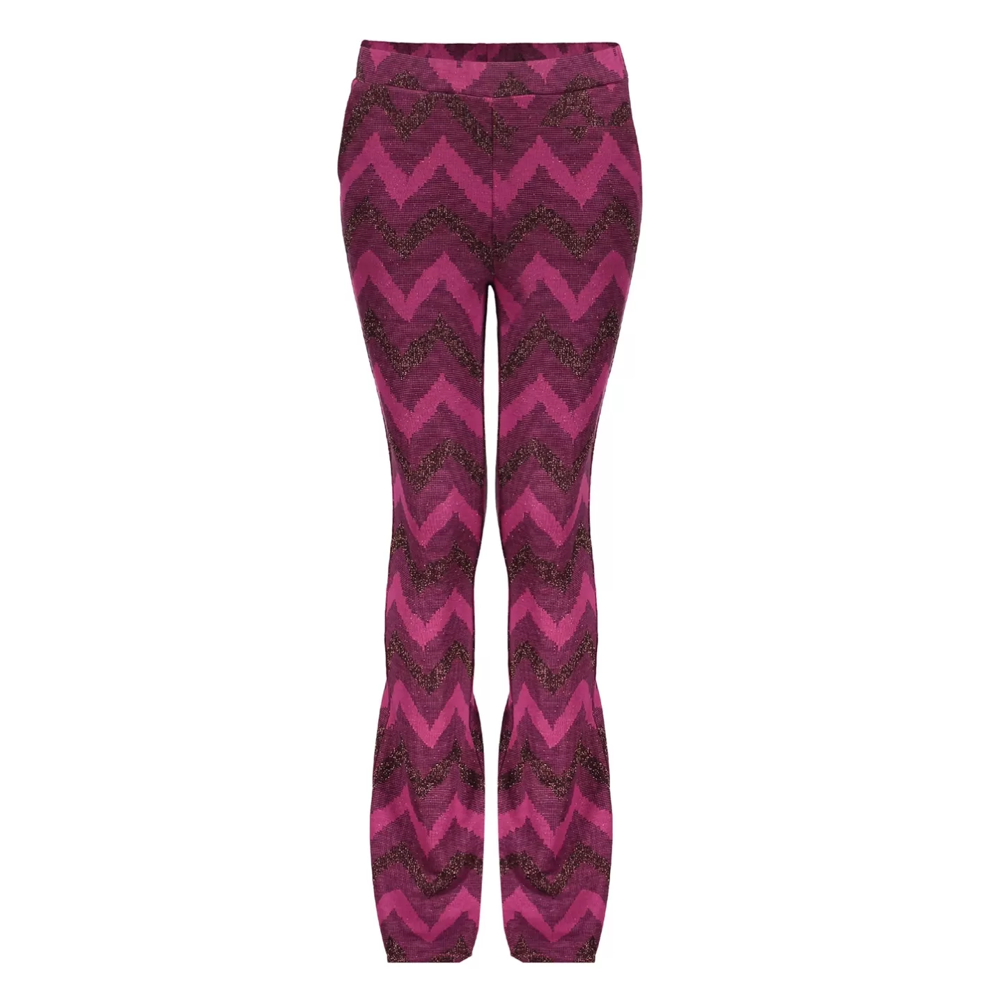 Geisha Fashion Broeken*Geisha Girls Flare Broek Met Zigzag Print 41668K-20